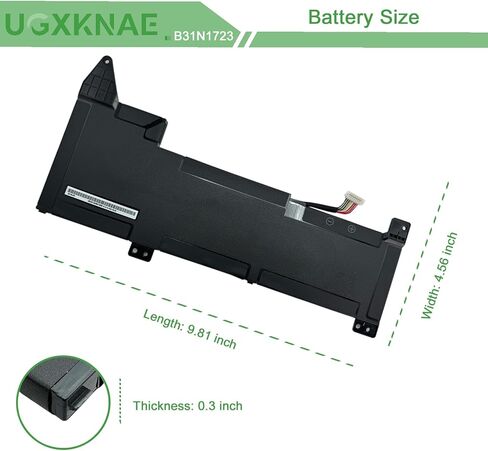 B31N1723 Laptop Battery Replacement for Asus VivoBook FX570UD FX570ZD FX570DD F570UD K570UD K570ZD R570UD R570ZD X570 X570DD X570UD X570ZD M570DD YX570ZD YX570UD A570ZD Series Notebook 0B200-02850000 in Kuwait