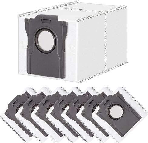 أكياس الغبار البديلة لملحقات قطع غيار المكنسة الكهربائية Dreame X40 Ultra Complete / L10s Pro Ultra Heat / X30 Ultra Robot، سعة كبيرة 3 لتر، توفر لك مشكلة التنظيف (8 قطع) in Kuwait