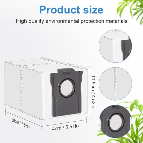 أكياس الغبار البديلة لملحقات قطع غيار المكنسة الكهربائية Dreame X40 Ultra Complete / L10s Pro Ultra Heat / X30 Ultra Robot، سعة كبيرة 3 لتر، توفر لك مشكلة التنظيف (8 قطع) in Kuwait