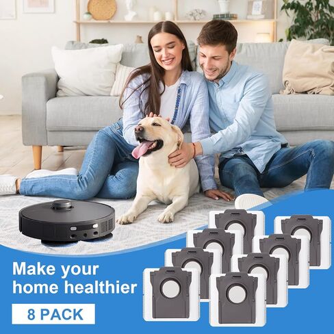 أكياس الغبار البديلة لملحقات قطع غيار المكنسة الكهربائية Dreame X40 Ultra Complete / L10s Pro Ultra Heat / X30 Ultra Robot، سعة كبيرة 3 لتر، توفر لك مشكلة التنظيف (8 قطع) in Kuwait