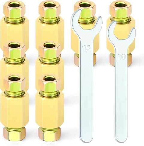 GASHER 24PCS Brake Line Fittings Assortment 3/8"-24 Threads for 3/16" Tube (8 Unions&16 Nuts) in Saudi Arabia