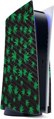 MightySkins Carbon Fiber Skin Compatible with PS5 / Playstation 5 Digital Edition - Candy Clouds | Protective, Durable Textured Carbon Fiber Finish | Easy to Apply and Change Styles | Made in The USA in Saudi Arabia