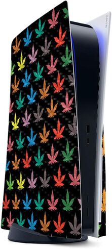 MightySkins Carbon Fiber Skin Compatible with PS5 / Playstation 5 Digital Edition - Candy Clouds | Protective, Durable Textured Carbon Fiber Finish | Easy to Apply and Change Styles | Made in The USA in Saudi Arabia