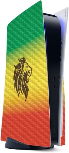 MightySkins Carbon Fiber Skin Compatible with PS5 / Playstation 5 Digital Edition - Candy Clouds | Protective, Durable Textured Carbon Fiber Finish | Easy to Apply and Change Styles | Made in The USA in Saudi Arabia