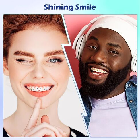 WATRZ 690 قطعة مجموعة جواهر الأسنان، مجموعة جواهر الأسنان للأسنان DIY كريستالات الأسنان الماس طقم مجوهرات للفتيات Y2K المهنية المألوف للأولاد غير مؤذية (690) in Kuwait