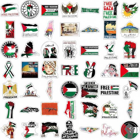 100 Pcs Palestine Stickers,Free Palestine Stickers for Cars,Waterproof Vinyl Decal,Laptop Phones Scrapbooks Bike Helmet Motorcycle Stickers for Adults & Teens in Saudi Arabia