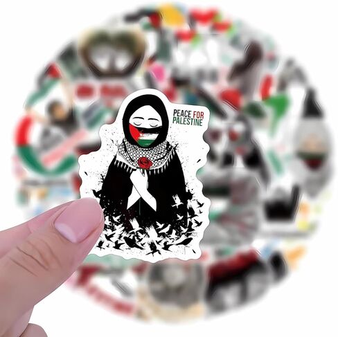 100 Pcs Palestine Stickers,Free Palestine Stickers for Cars,Waterproof Vinyl Decal,Laptop Phones Scrapbooks Bike Helmet Motorcycle Stickers for Adults & Teens in Saudi Arabia
