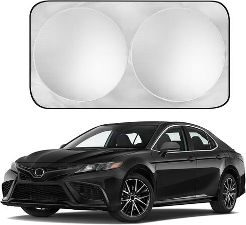 Car Windshield Sun Shade Sunshade Compatible with Toyota Camry 2018-2024 2025 Corolla Cross 2022-2024 Crown 2023-2024 LE XSE XLE Hybrid SE Accessories, Car Front Window Sun Shield in Saudi Arabia