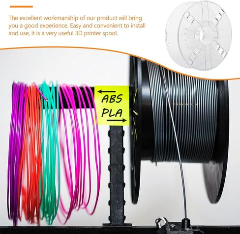 DOITOOL 3D Printer Filament Reusable Spool 3D Printer Accessories Hollow Bobbin 1kg Spool Filament Reel Parts in Kuwait