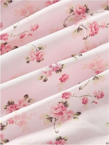 Floerns Women's Floral Print Sleeveless Strapless Ruched Asymmetrical Hem Crop Tube Tops in Saudi Arabia