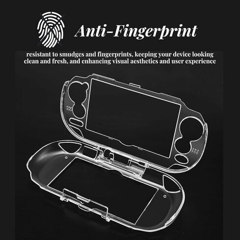 TNP Clear Hard Case for PS Vita 1000 - Protective Transparent Hard Case for Sony PSV 1000, Full Cover Crystal Clear Hard Case for PSVita PCH 1000 Model, Snap-in Protector Cover Case with Clear Display in Saudi Arabia