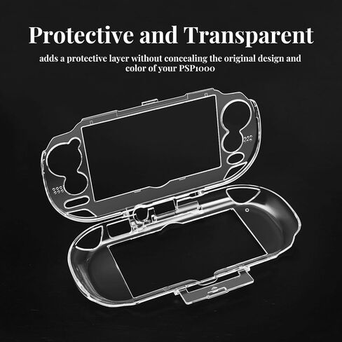 TNP Clear Hard Case for PS Vita 1000 - Protective Transparent Hard Case for Sony PSV 1000, Full Cover Crystal Clear Hard Case for PSVita PCH 1000 Model, Snap-in Protector Cover Case with Clear Display in Saudi Arabia
