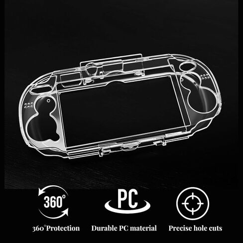 TNP Clear Hard Case for PS Vita 1000 - Protective Transparent Hard Case for Sony PSV 1000, Full Cover Crystal Clear Hard Case for PSVita PCH 1000 Model, Snap-in Protector Cover Case with Clear Display in Saudi Arabia