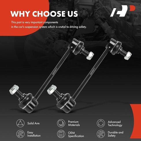 A-Premium 2 × وصلات قضيب تثبيت أمامية Sway Bar، متوافقة مع Kia Soul 2010 2011 2012 2013 in Saudi Arabia
