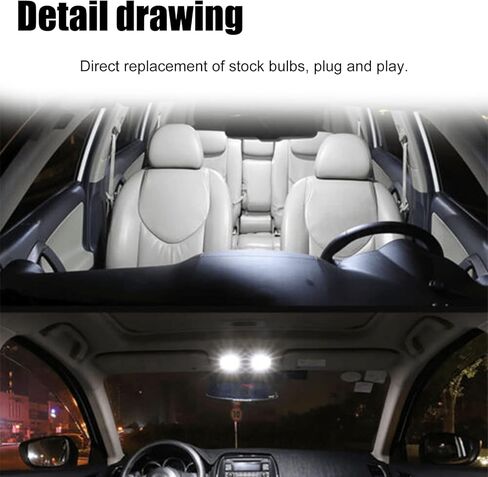 متوافق مع مجموعة مصابيح LED الداخلية Toyota Tacoma 2005-2022، مصابيح لوحة الترخيص، إضاءة LED بيضاء فائقة السطوع، مصابيح إضاءة قبة الخريطة، فائقة السطوع 6000K in Saudi Arabia