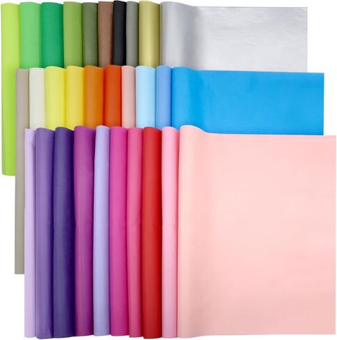 RYKOMO 150 Sheets 20×26 Inch Large Wrapping Tissue Paper, Tissue Paper for Gift Bags 30 Colors Tissue Paper Bulk Rainbow Gift Tissue Paper for Gift Bags Wrapping Art Tissue Decoration in Kuwait