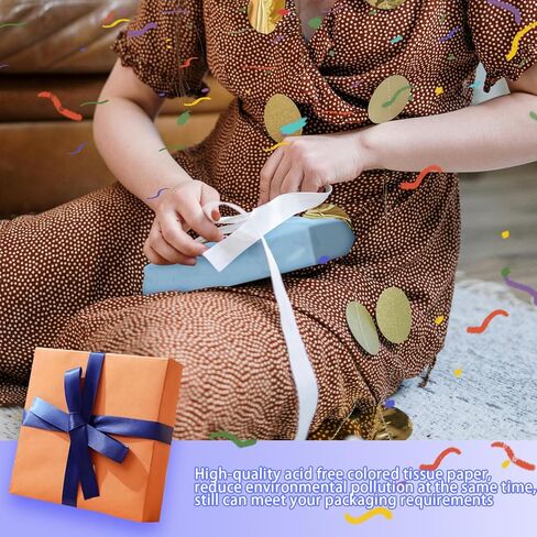 RYKOMO 150 Sheets 20×26 Inch Large Wrapping Tissue Paper, Tissue Paper for Gift Bags 30 Colors Tissue Paper Bulk Rainbow Gift Tissue Paper for Gift Bags Wrapping Art Tissue Decoration in Kuwait