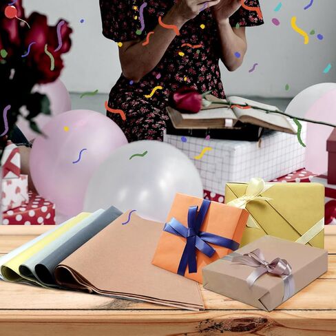 RYKOMO 150 Sheets 20×26 Inch Large Wrapping Tissue Paper, Tissue Paper for Gift Bags 30 Colors Tissue Paper Bulk Rainbow Gift Tissue Paper for Gift Bags Wrapping Art Tissue Decoration in Kuwait