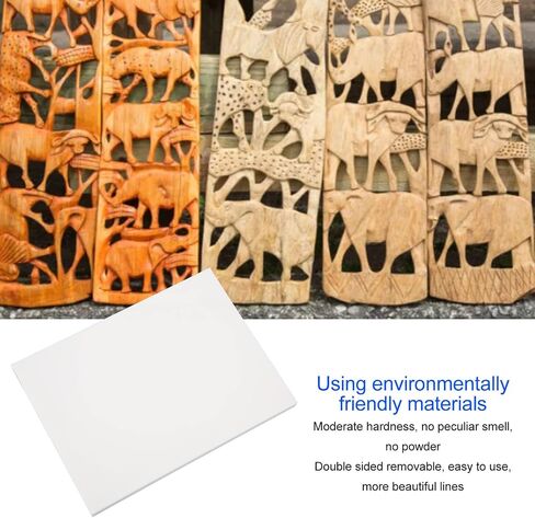 كتل نحت المطاط Pssopp، نقش مطاطي ناعم DIY كتلة نحت ختم مطاطي لطوابع DIY صنع الهوايات والحرف اليدوية (15 × 10 × 0.5 سم رقيقة) in Saudi Arabia