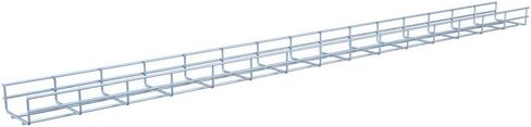 Wire Mesh Cable Tray, Electro Zinc Plated, Silver Steel, 1.97 x 3.94 x 59.06 inch, 2-Pack in Saudi Arabia