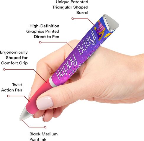 قلم عيد ميلاد سعيد (قلم واحد، ثلاثي الجوانب) - هدايا حفلات أعياد الميلاد للأطفال - أقلام رائعة وأقلام كتابة وأقلام مخصصة - هدايا للأصدقاء، هدايا للفتيات الصغيرات، هدايا للفتيات في سن المراهقة، هدايا للفتيات، أقلام لطيفة in Kuwait