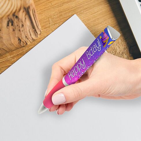 قلم عيد ميلاد سعيد (قلم واحد، ثلاثي الجوانب) - هدايا حفلات أعياد الميلاد للأطفال - أقلام رائعة وأقلام كتابة وأقلام مخصصة - هدايا للأصدقاء، هدايا للفتيات الصغيرات، هدايا للفتيات في سن المراهقة، هدايا للفتيات، أقلام لطيفة in Kuwait