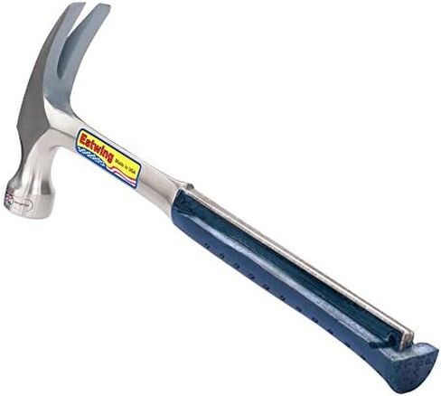 Estwing E3‐22S 22 oz Straight Claw Hammer with Smooth Face & Shock Reduction Grip, Silver in Kuwait