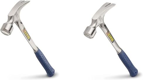 Estwing E3‐22S 22 oz Straight Claw Hammer with Smooth Face & Shock Reduction Grip, Silver in Kuwait