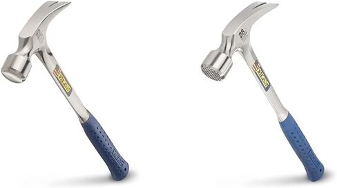 Estwing E3‐22S 22 oz Straight Claw Hammer with Smooth Face & Shock Reduction Grip, Silver in Kuwait