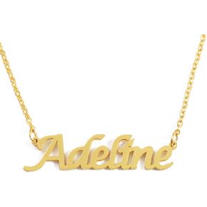 Adeline Name Necklace 18ct Gold Plated Personalized Dainty Necklace - Jewelry Gift Women, Girlfriend, Mother, Sister, Friend, Gift Bag & Box