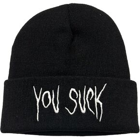 VampireFreaks You Suck Beanie Black, White in Saudi Arabia
