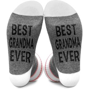 Best Grandma Ever Socks, Gifts for Grandmother, Socks for Women Size 5.5-11, Gifts for Families Friends on Mother's Day Birthday Thanksgiving Christmas Day - A23