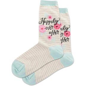 Hot Sox Womens Happily Ever After Crew Socks