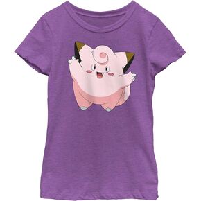 Fifth Sun Pokemon Clefairy Girls Short Sleeve Tee Shirt
