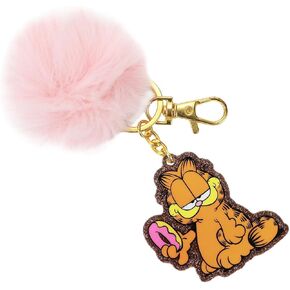 Bioworld Garfield With Donut & Pom Wristlet Keychain