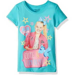 JoJo Siwa Girls' Little Cute Short Sleeve T-Shirt-Bowbow, Unicorns, Rainbows
