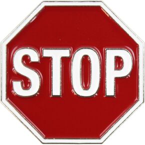 Enamel Pin - Stop Sign