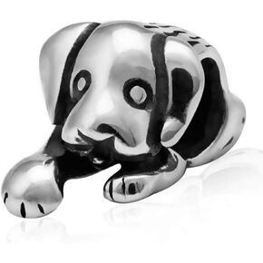 Puppy Dog Paw Charm 925 Sterling Silver Cute Animal Beads Pet Charms for DIY Charms Bracelet