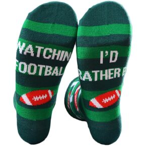 Golf Football Funny Novelty Socks I'd rather playing golf watching football Camping