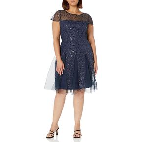 JS Collections Women's Alyssa Godet Cocktail Dress