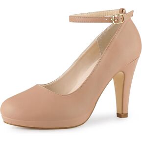 Perphy Mary Jane Platform Ankle Strap Stiletto Heel Pumps for Women