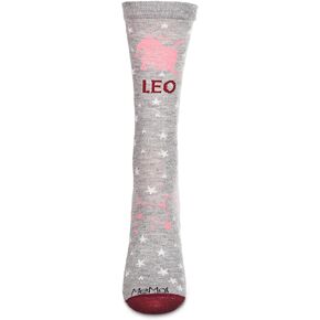 MeMoi Women's Leo Zodiac Sign Crew Socks