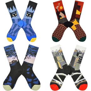 Womens Colorful Fun Crew Socks, Funny Novelty Cute Socks For Women SAMFIE in Saudi Arabia
