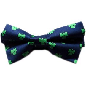 Danggi Man Men's St Patrick's Green Shamrock Bowtie Bow Tie - Blue - One Size