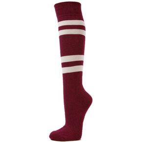 Stripes on Gold Yellow Knee High Sports/Softball Socks, 1 pair