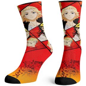 Bioworld Tokyo Revengers Crew Socks For Men Women Manga Anime Sublimated Socks 1 Pair