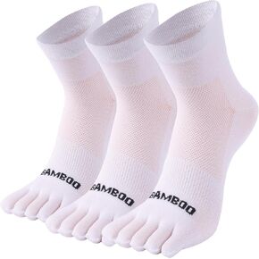 SPST Toe Socks for Men and Women, Five Finger Ankle Socks, Athletic Running Socks 3 Pairs