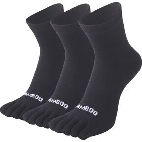 SPST Toe Socks for Men and Women, Bamboo Viscose Five Finger Ankle Socks, Athletic Running Socks 3 Pairs in Kuwait