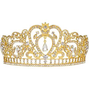 ANBALA Wedding Prom Bridal Tiara Crown, Luxury Bling Crystal Bridal Headband Prom Queen Pageant Princess Crown Hair Accessories for Women