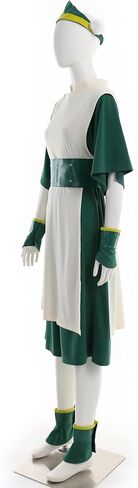 زي تنكري نسائي من Cosplay.fm بدلة كونغفو خضراء للبالغين مع عصابة شعر in Saudi Arabia
